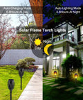 Eight Pack Solar Torch Lights Outdoor With Flickering Real Flame Effect, Waterproof Garden Path Yard Lights by house