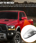 Dodge Ram 1500 Front Mirror Turn Signal Puddle Light Left Driver Side LED Lamp Assembly Replacement 68064949AA close-up view