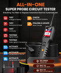 All In One Power Circuit Tester For 6 To 30V Vehicle And Trailer Electrical Diagnosis With Voltage Polarity Continuity Signal Verification Bad Ground Detection Component Activation Short Detection And Digital Voltmeter Ohmmeter With 40 Ft Cables