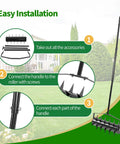 Rolling Lawn Aerator With 18 Inch Roller And 50 Inch Handle Manual Lawn Aerator Tool assembly instructions