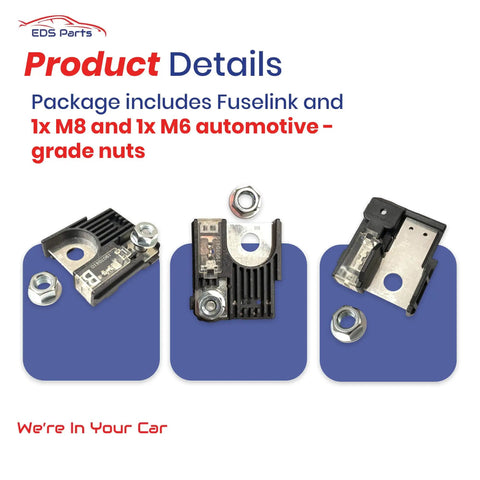 Real Deal 180 Amp Automotive Battery Fuse 18790 01319 Straight Swap Direct Fit Replacement For Hyundai Kia Azera Sonata Tucson Sorento M8 M6 Fasteners with nuts