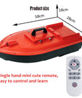 High Speed RC Saltwater Bait Boat For Beach Fishing With Waterproof Hull And GPS Auto Return, red hull with remote control