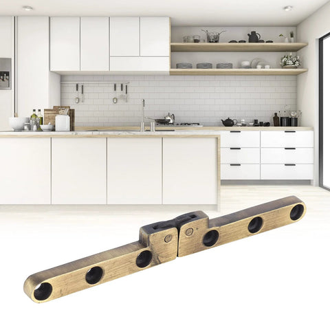 2 Pack Heavy Duty Pivot Hinge For Wood Doors With 90 Degree Rotation Ideal For Hidden Bookcase Doors And Secret Doors shown in modern kitchen