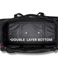 Double layer bottom of XL Mesh Duffle Dive Bag Packable Roll Up 100L For Scuba Snorkeling Gear Quick Dry Lightweight With Reinforced Bottom And Drain Vents Ideal For Beach Pool Boat And Travel