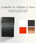 Outdoor Wall Mounted Mailbox With Newspaper Holder Black Weatherproof Steel For Front Door Or Porch Decor shown with color options
