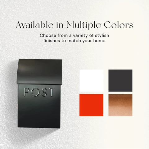 Outdoor Wall Mounted Mailbox With Newspaper Holder Black Weatherproof Steel For Front Door Or Porch Decor shown with color options