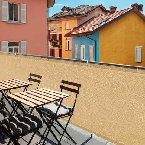 3X10Ft Balcony Privacy Screen Fence Cover For Porch Deck Patio Garden Backyard UV Resistant Fence Net With Cable Ties Included