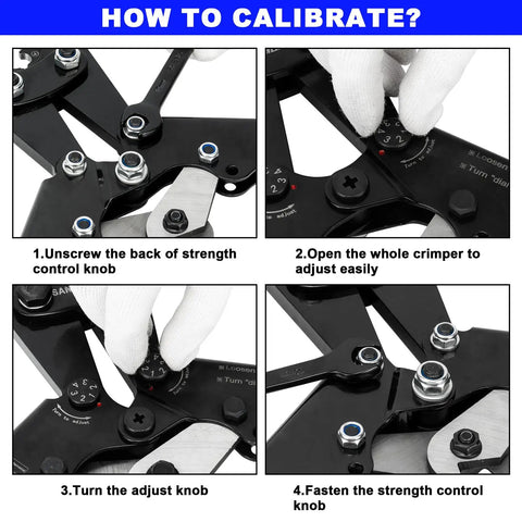 Wire Rope Crimping Tool Kit For Fishing And Rigging, Pro Grade Heavy Duty Crimper And Cutter, calibration instructions.