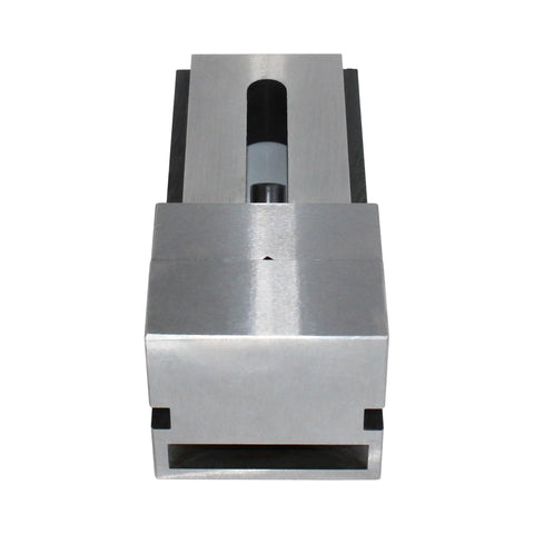 Front view of Screwless Mini Insert Vise For Toolmakers, 3 Inch Steel With 0.0002 Inch Precision Ground Surfaces, Tough V Groove Design