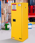 Flammable Storage Cabinet 18 By 18 By 35 Inches Galvanized Steel Safety Cabinet With Adjustable Shelves Yellow Built Tough