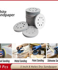 Premium 5 Inch Sanding Discs With 8 Holes For Dust Free Grinding Super Grip Hook And Loop Backing ideal for sanding wood and metal.
