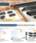 Hella Tough Six Foot Six Inch T304 Stainless Steel Handrail For Stairs With Sleek Matte Black Finish, accessories and selections.