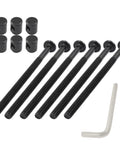 Drop Dead Solid Heavy Duty Carbon Steel M6 Bunk Bed Bolts And Barrel Nut Kit With Hex Wrench Four Inch Black bedroom hardware components.