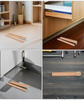 6 Sets Wood Center Mount Drawer Slides With Metal Bracket Replacement For Furniture And Bedrooms No Fuss Install Heavy Duty Khaki Drawer Glides Dresser Rails For Kitchen Cabinets And Home Decor displayed on floor in home setting.