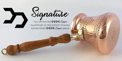 Thickest Solid Copper Cezve Coffee Pot With Engraved Hammered Finish And Wooden Handle For Legit Turkish Greek Arabic Coffee Brew