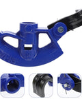 Pro Manual Tube Bender for Aluminum Alloy and Thin Iron Tubing, blue, spring hook design for 1/2 inch pipe bending.