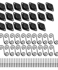 Heavy Duty Self Ejecting Quarter Turn Fastener Buttons 5/16 Inch Stem Spring Loaded Quick Release Hardware For Atv Utv Offroad Sheet Metal Panel Door Setup, black fasteners and clips.