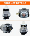Four views of OEM Carburetor Replacement For Ryobi 25cc 2 Cycle Full Crank String Trimmer Models RY251PH RY252CS easy install