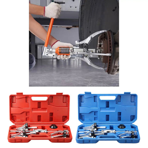 Heavy Duty 3 Jaw Slide Hammer Puller Set Made From Thickened Carbon Steel To Grip Bearings Flywheels And Blind Holes With Ease Rust Free Tool For Pro Mechanics Or Diy Guys Who Want Beefy Extractors That Work Fast Safe In Shop Or Home Base. 3-jaw puller set in 450 x 225 mm case, carbon steel, removing brake hub