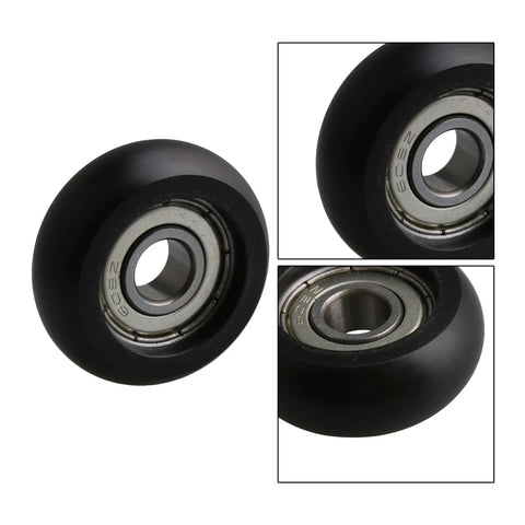 Heavy Duty Sliding Pulley Wheels Featuring Super Glide Action Engineered From Rock Solid Plastic And Steel Ball Bearings For Door Window Tracks Black Rolling Casters Pack Of Four Built Tough To Move Loads No Hassle
