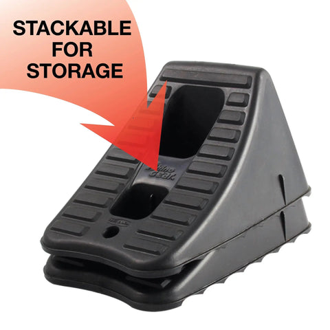 Heavy Duty Wheel Chocks Set Pack Of 2 For Safe Vehicle Stabilization During Repairs, Ramps And Lifts, Non Slip Rubber Construction