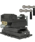 Heavy Duty Metal Milling Machine With 3 Inch Sliding Vice Drill Press And Cross Clamp Fixture For Precise Bidirectional Clamping And No Nonsense Secure Workholding, cast iron
