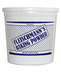 Bucket of Fleischmann's 10 lb baking powder, bakery grade double acting formula for consistent rise in cakes, breads, and pastries.
