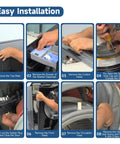 Steps to install LG Washer Door Seal Kit With Gasket Boot Clamp And Retaining Ring Inner Door Seal For Compatible LG Models
