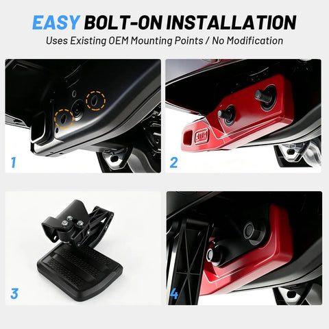 Heavy Duty Bed Step Relocation Bracket Kit For 2024 To 2026 Toyota Tacoma showing bolt-on installation using OEM points.