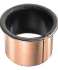Straight Heavy Duty Flanged Sleeve Bearings With Oilless Bronze Sintered Build 40Mm Bore X 44.5Mm Od Drop In Ready Design Zero Hassle Maintenance Slick Sliding Action Pack Of Two close-up view of oilless bronze bearing.