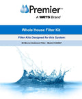 Whole House Water Filtration Kit With Built In Bypass Valve, Durable Filter Housing, splash effect, brand logo.