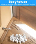 Universal Rubber Door Stopper Tips And Caps Replacement Set 40 Pcs White Wall Mount End Caps for home or office bumper protection