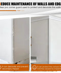 Top Shelf 4 Pack Clear Wall Corner Protectors 48 Inch Long Transparent PVC Edge Guards on corner walls to prevent damage.