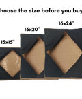 Heat Press Cover Set 15x15 16x20 16x24 For Top and Bottom Platens, 2 Pack Reusable Teflon Sheets shown in three sizes