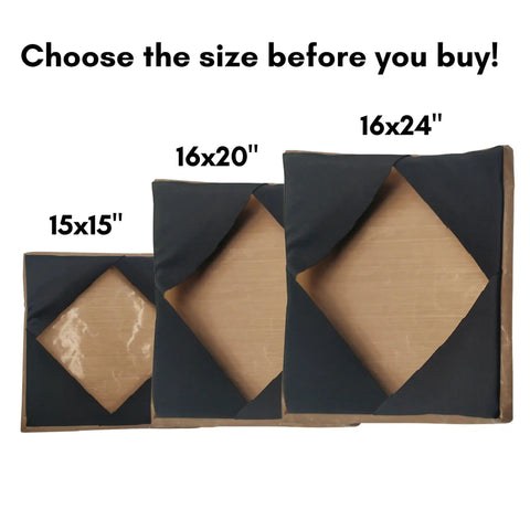 Heat Press Cover Set 15x15 16x20 16x24 For Top and Bottom Platens, 2 Pack Reusable Teflon Sheets shown in three sizes