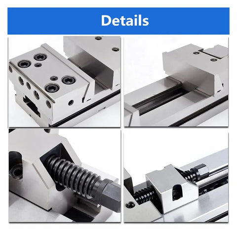 Heavy Duty Workbench Vise Clamp Six Inch Two Hundred Mm GT150X200 Mount With Quick Change Jaw Faces detailed images showcasing metal components.