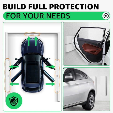 4 Pack Car Door Protector Strips Self Adhesive EVA Foam Wall Guard For Garage And Parking Anti Collision Bumper Shield installed