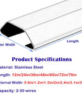 Diagram of Self Adhesive Wire Management Cover With Stainless Steel Raceway And Wood Grain Look, length and width specifications.