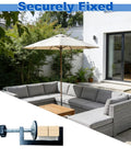 3 Inch Adjustable Patio Furniture Clips For Outdoor Rattan And Wicker Sets, Sectional Couch Connectors And Sofa Clamp Fasteners, No Wobble