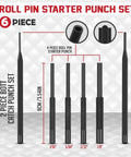 Four Piece Roll Pin Punch Set With Free Pivot Pin For Auto Repair, Watch Repair, Jewelry And Craft Projects, Starter Punch
