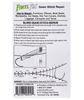 Instructions for Finyl Fix Seam Stitch Repair Kit For Vinyl Fabric Leather And Canvas Restore Damaged Seams On Car Seats Boat Seats Furniture And Clothes Diy Sew Kit With Black And White Thread.