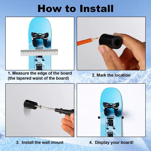How to install Rock Solid Vertical Ski Hangers And Snowboard Wall Mount Rack Set with screws and anchors for garage use.