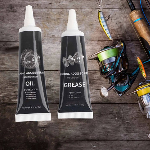 Fishing Reel Lubrication Kit With Pro Grade Maintenance Oil And Grease for Spinning and Low Profile Reels with fishing rods