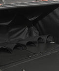 Interior view of Rolling Tool Bag Organizer With Wheels, 18 Inch Portable Tool Tote, Heavy Duty 600 Denier Polyester compartments