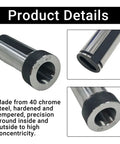 D25 Lathe Tool Holder Adapter For MT2 Morse Taper Spindle To 25mm Shank Built Tough 40Cr Steel Boring Bar And Internal Tool Holder CNC And Manual Lathe Compatible Precision Tool Extension Reducer, front and side views showing steel body and markings