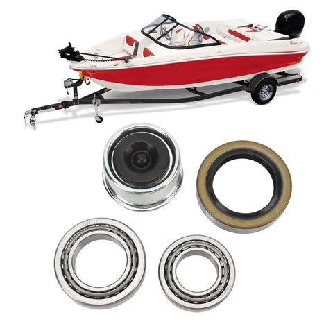 Boat trailer with Beefy 7 Piece 3500 Lb Trailer Wheel Hub Bearing Kit For 1 1/16 To 1 3/8 Inch Axles