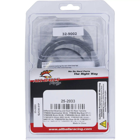 Rear Differential Bearing And Seal Kit For Yamaha YFM250 YFM400 And Other Models Complete Repair Set packaging front