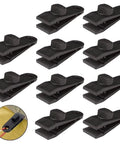 10-pack Heavy Duty Tarp Clamps with Lock Grip for Awnings and Outdoor Gear, 60 MPH Wind Resistant Clips, Reusable PA Material