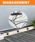 All-In-One Zip Tie Adhesive Mount Kit With 140 Pack Three Quarter Inch Cable Ties installed for cable organization