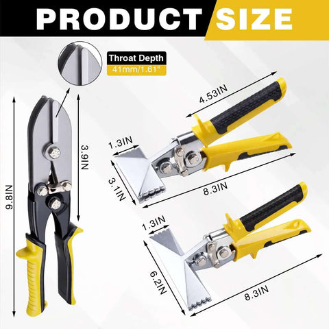Sheet Metal Bender And Crimper Kit For Pros And DIYers showing 3 Blade Pipe Crimper and 3 Inch and 6 Inch Straight Jaw Benders